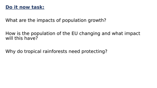 The impact of a growing global population