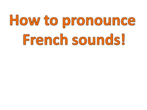 Sound spelling links in French - some key phonics