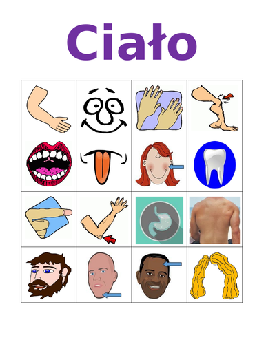 Ciało (Body in Polish) Bingo