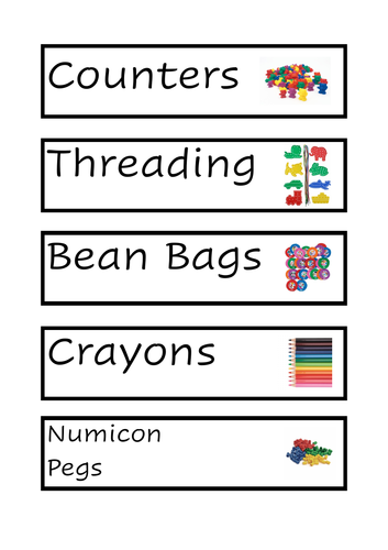 Tray Labels - Visual