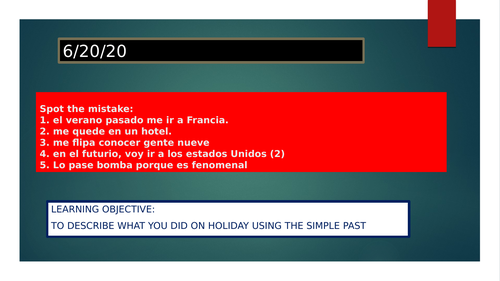 L5 que hiciste using the preterite tense Unit 8 AQA GCSE Spanish