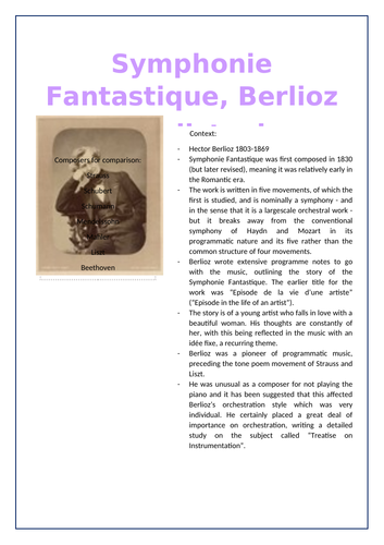 Edexcel A Level Music Berlioz Wider Listening and Context