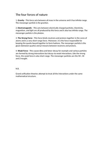 AQA A Level Physics Particles