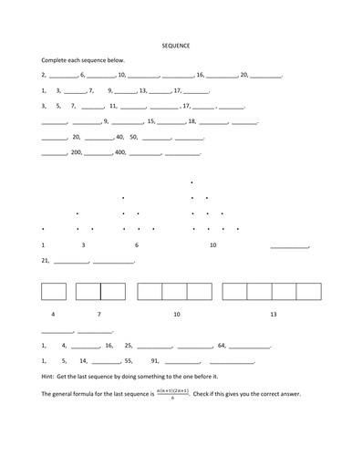 Sequences and nth term of triangular sequence