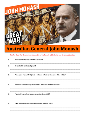 The Great War: Australian General John Monash