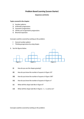 Sequences and Series - IGCSE & As Level - PBL