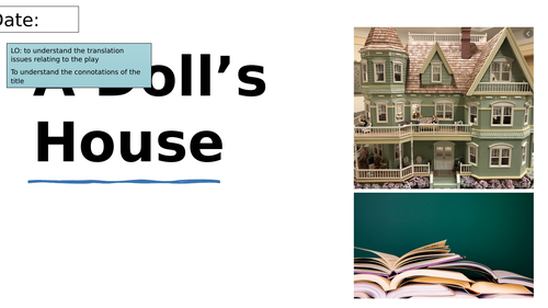 Introductory lessons - A Doll's House IBDP