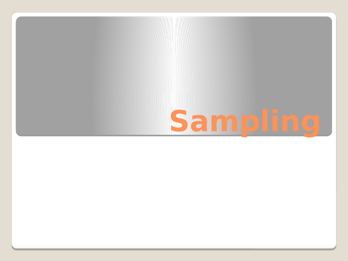Types of sampling powerpoint