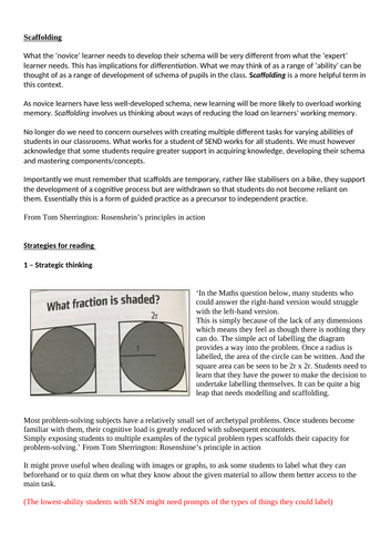 Scaffolding CPD & strategies - principles of instruction