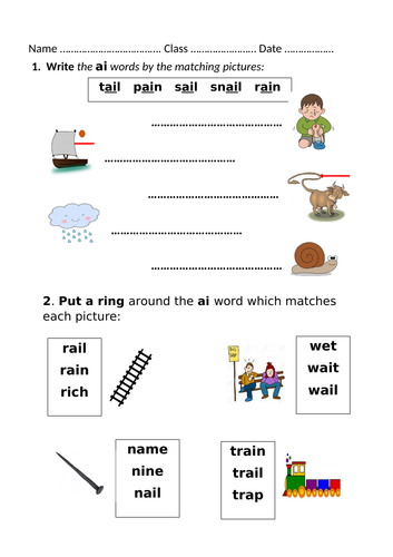 Ai Digraph Worksheet