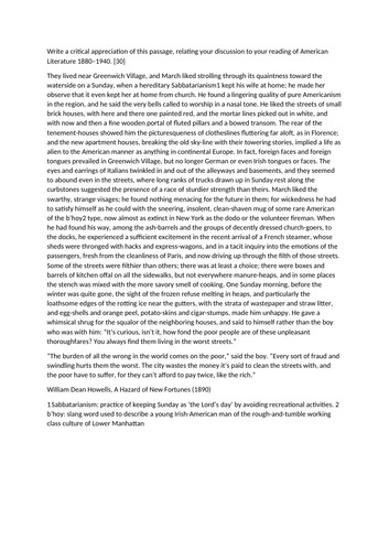 A*essayUnseen American Lit/OCR/EngLit/A2