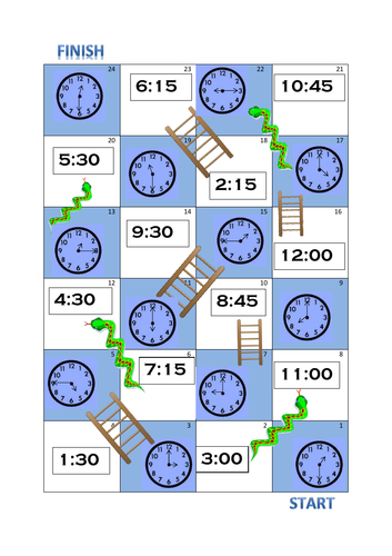 Time Snakes and Ladders Game
