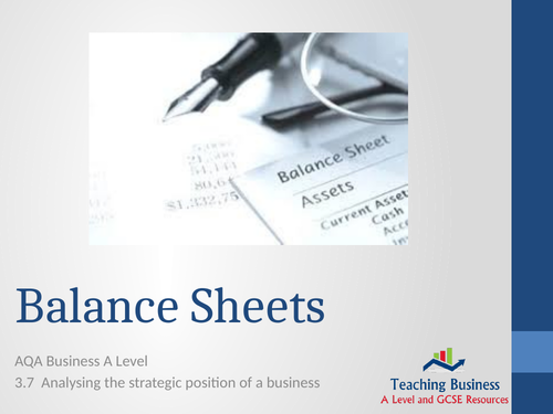 AQA Business - Balance Sheets
