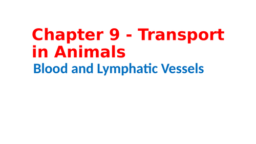 IGCSE Biology Chapter 9 - Transport in Animals