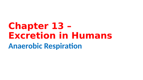 IGCSE Biology Chapter 13 - Excretion in Humans