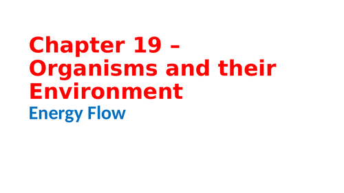 IGCSE Biology Chapter 19 – Organisms and their Environment