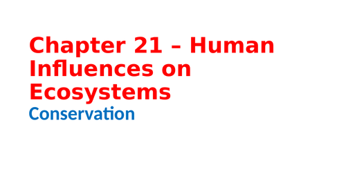 IGCSE Biology Chapter 21 – Human Inﬂuences on Ecosystems