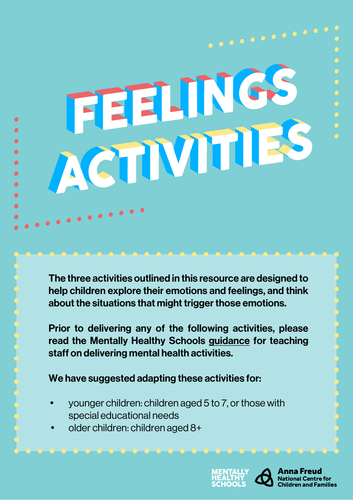 Activities for exploring feelings