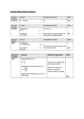 Acceleration (SUVAT)