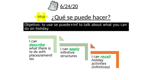 que se puede hacer- vacaciones KS3