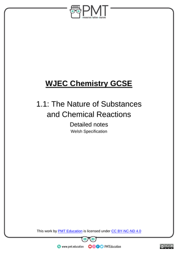WJEC Wales GCSE Chemistry Detailed Notes