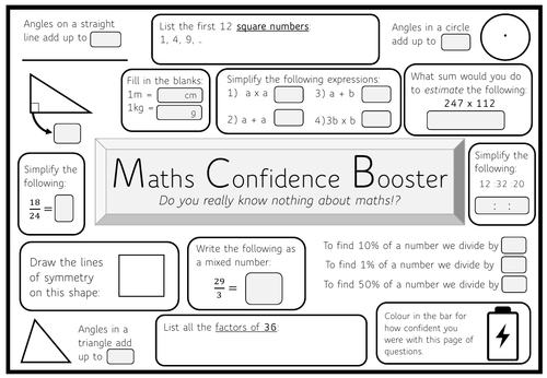 Maths GCSE Confidence Booster