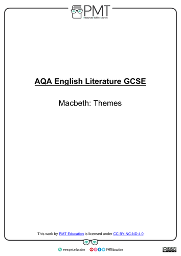 Macbeth Revision Pack - AQA