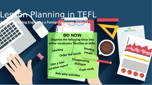 Introduction to TEFL - Lesson Planning