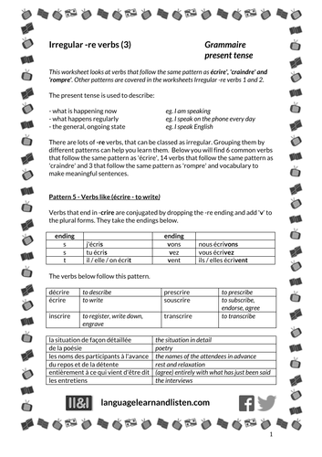 French - Irregular -re verbs (3)