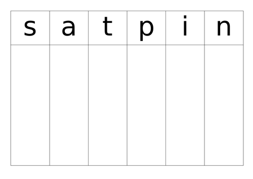 Initial sounds SATPIN cut and stick activity