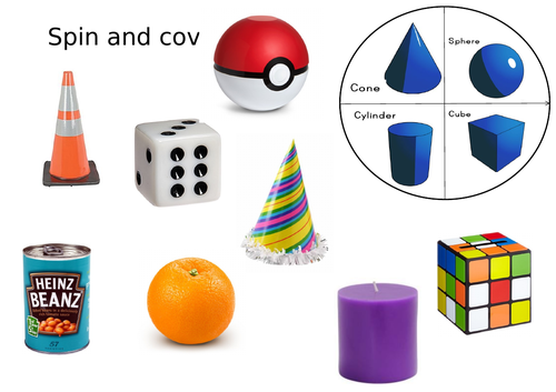 3D shape spin and cover activity