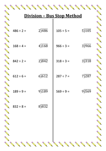 bus stop division problem solving