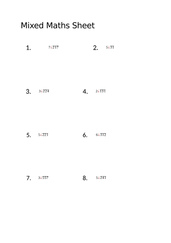 Mixed Maths Basics