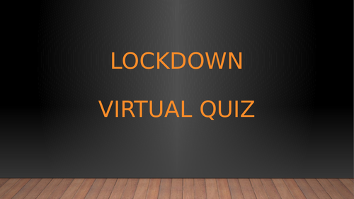 End of Year Lockdown Quiz