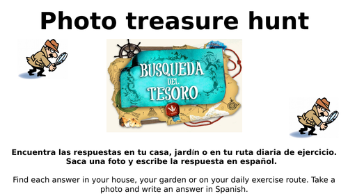 Spanish photo treasure hunt / Busqueda del tesoro con fotos en espanol