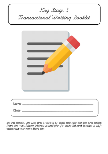 KS3 English Transactional Writing Booklet