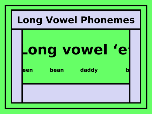 The Long Vowel 'e' PowerPoint