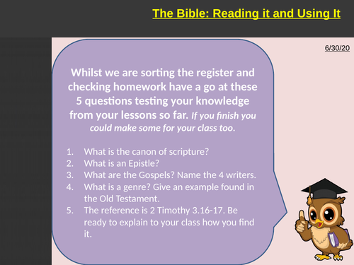 Using the Bible KS3