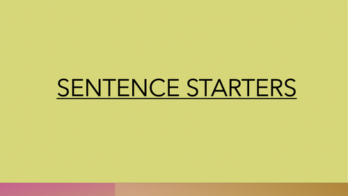 Sentence starters display ks1