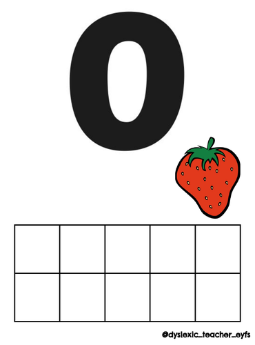 Strawberry Number Cards