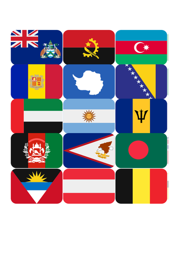 Printable display borders, Colorful national flags, PYP Who we are
