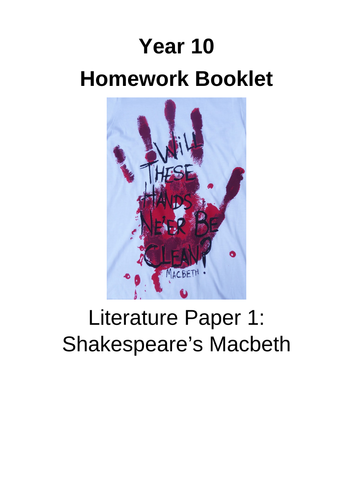 Macbeth 6 week homework booklet