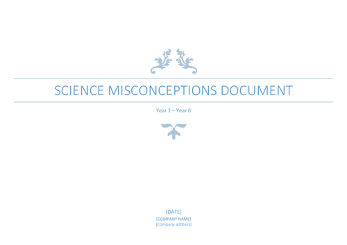 Science Misconceptions Document