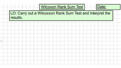 Wilcoxon Rank Sum Test (Unit 13 - Non Parametric Testing)