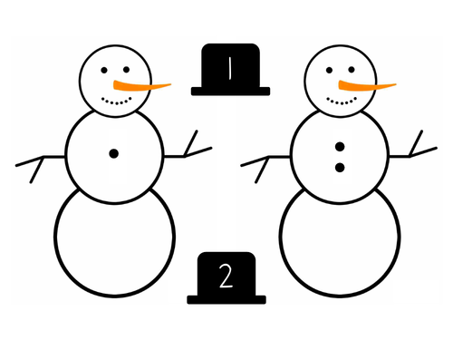 Snowman Number Match to 10