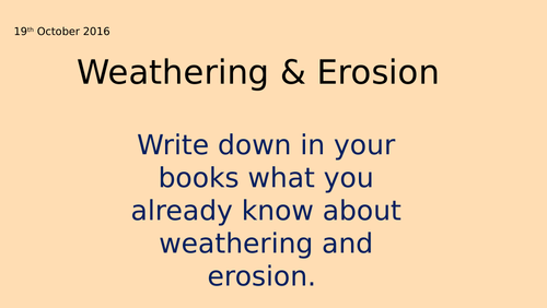 Weathering & Erosion Rocks