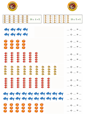 Division using arrays (sharing fairly)