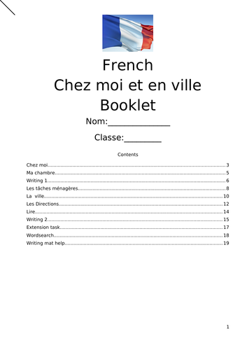 French GCSE revision - Town and Home