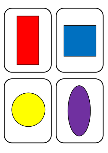 Shape flashcards with matching name