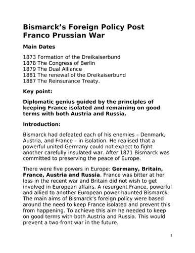 Imperialism as a cause of WWI